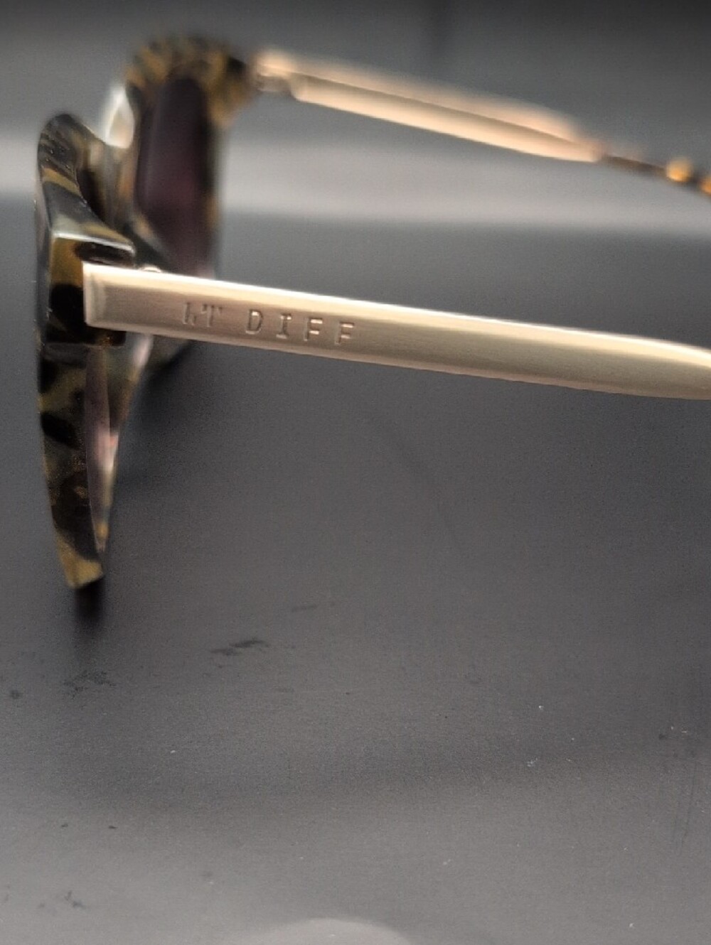 DIFF 54mm Hailey Sunglasses  Tortoiseshell Square with Brown Lenses - Picture 5 of 12